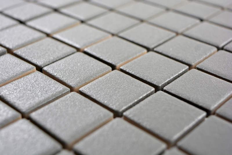 Hand-painted mosaic tile SLIDING SLIDING SAFE floor Slate gray matt MOS18-0222-R10_m