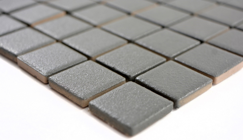 Hand-painted mosaic tile SLIDING SLIDING SAFE floor Slate gray matt MOS18-0222-R10_m