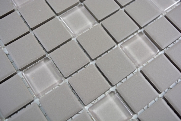Mosaic tile ceramic gray unglazed glass mosaic shower tray MOS18-0202-R10_f