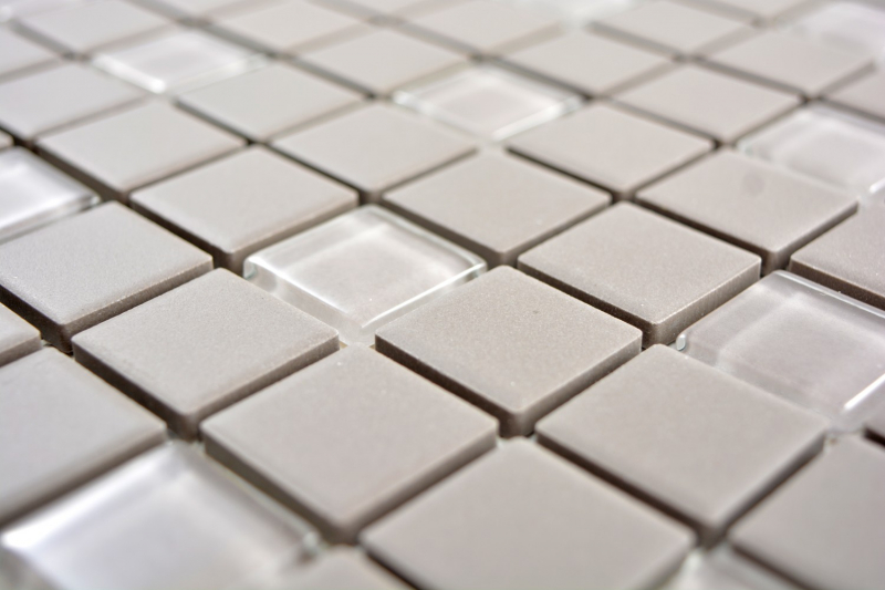 Mosaic tile ceramic gray unglazed glass mosaic shower tray MOS18-0202-R10_f