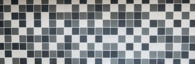 Ceramic mosaic tile RUGGED RUGGED SAFE black white gray metal unglazed tile backsplash - MOS14-2213-R10