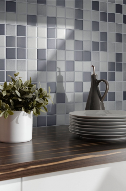 Ceramic mosaic tile GRAY MIX SLIP RESISTANT Anti-slip kitchen tile Bathroom tile - MOS16-2211-R10