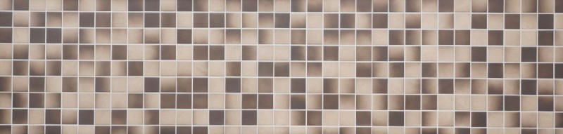 Ceramic mosaic tile BROWN BEIGE MIX SMOOTH SLIPPROOF kitchen backsplash - MOS16-1211-R10