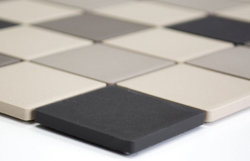Mosaic tile light beige gray anthracite unglazed tile backsplash MOS14B-0208-R10_f