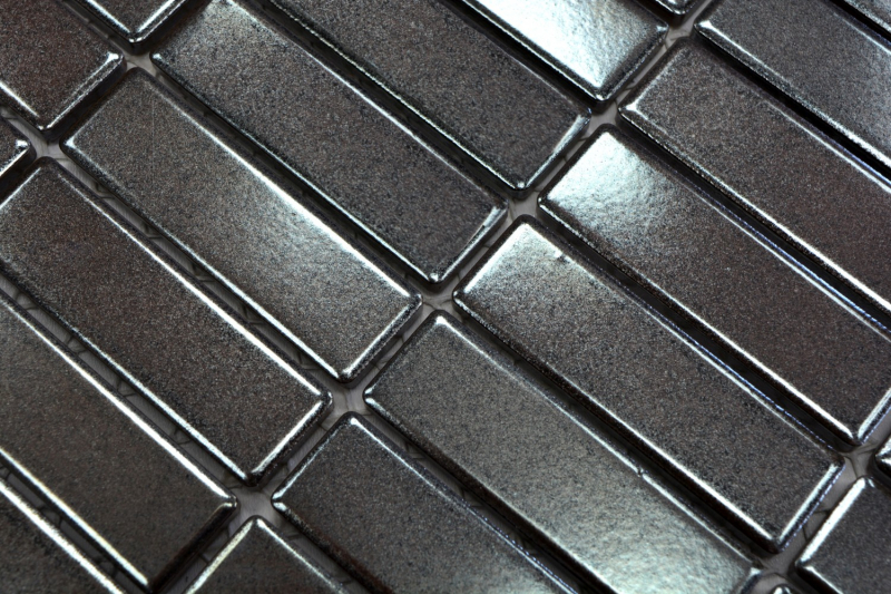 Ceramic wall tiles Decorative wall paneling Anthracite MOS24-0217