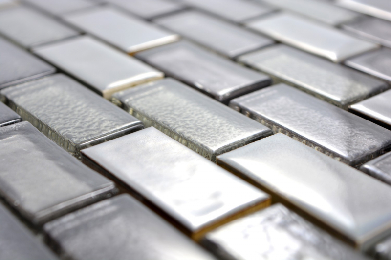 Mosaic tile Translucent ceramic gray Brick Glass mosaic Crystal ceramic old gray MOS83IC-0229_f