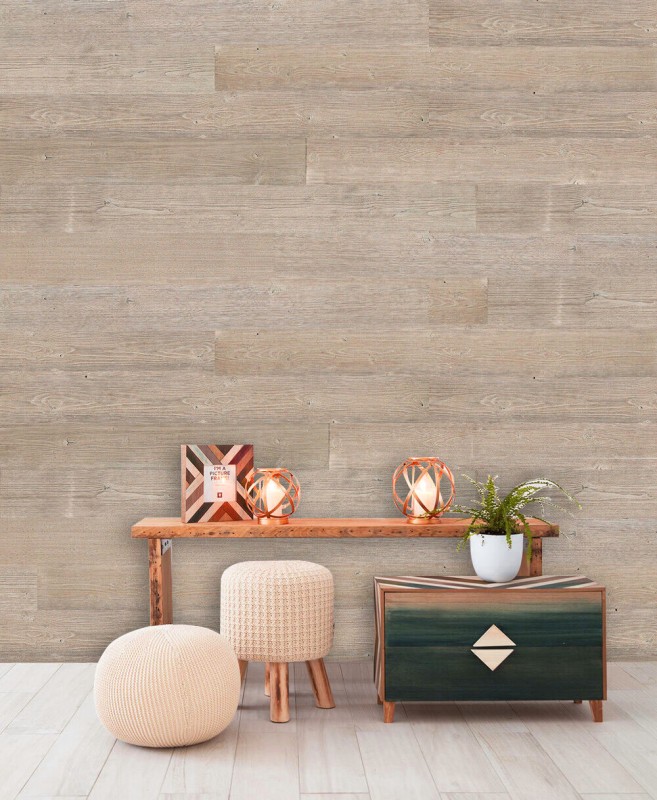 Self-adhesive wooden panels wall cladding wooden wall cladding wall panel gray brown - MOS170-W013 ( 9 pieces)