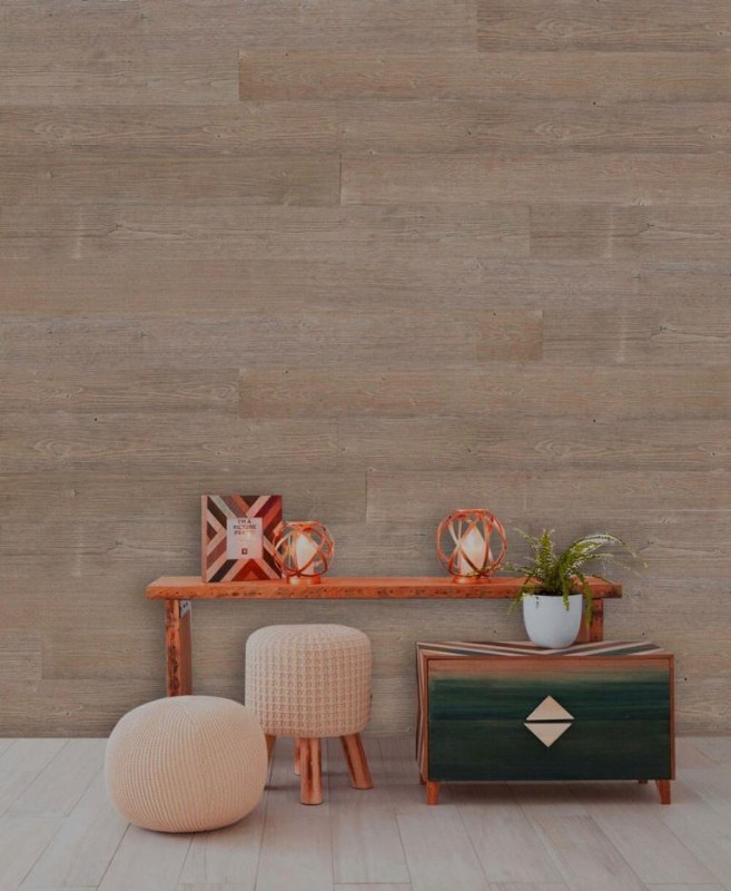Self-adhesive wooden panels wall panel wood wall cladding wall panel gray brown - MOS170-W015 ( 9 pieces)
