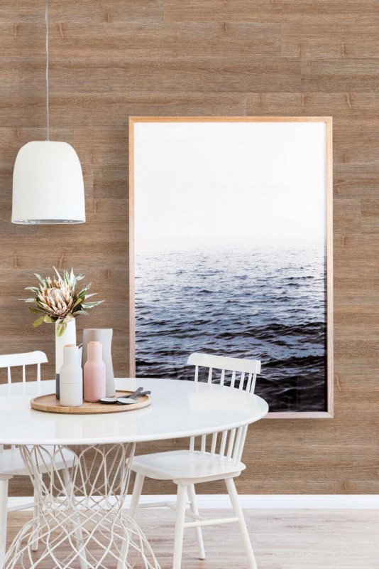 Self-adhesive wooden panels wall paneling wooden wall cladding wall panel brown - MOS170-W022 ( 9 pieces)