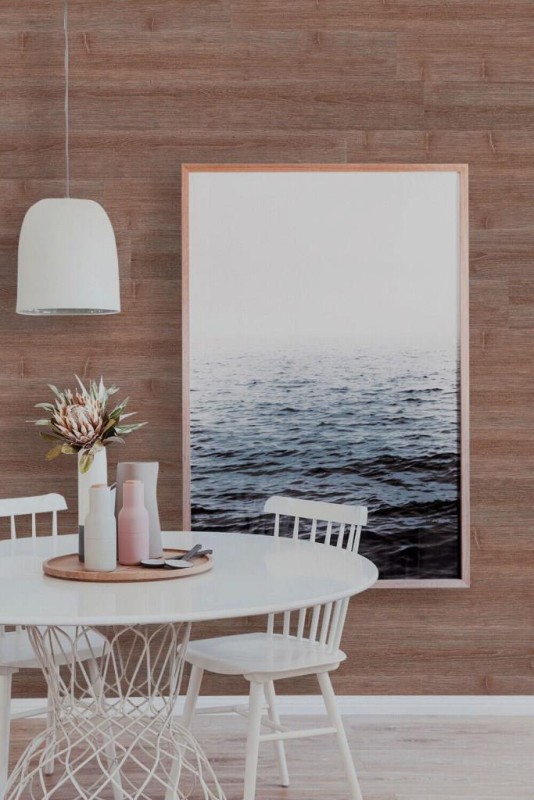 Self-adhesive wooden panels Wall cladding Wooden wall cladding Wall panel brown
