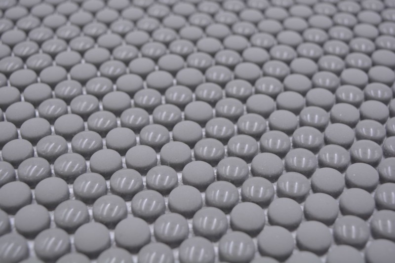 Button mosaic Loop round mosaic gray glossy matt wall tile backsplash kitchen bathroom MOS140-0211