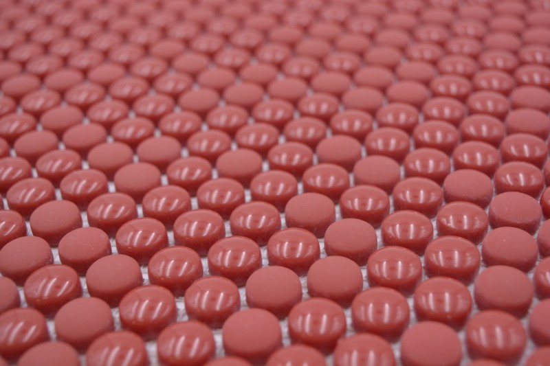 Glass mosaic Button mosaic red glossy matt Shower floor Shower screen Bathtub cladding
