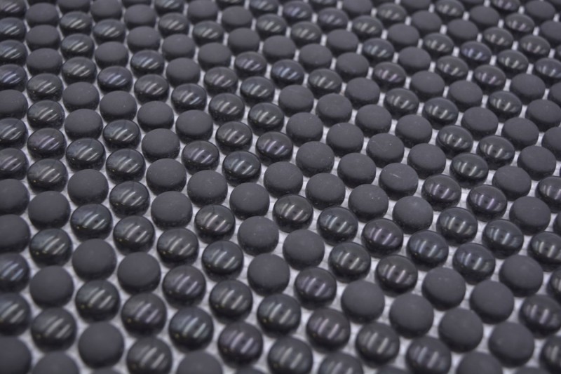 Glass mosaic Button mosaic black glossy matt Shower floor Shower screen Bathtub cladding