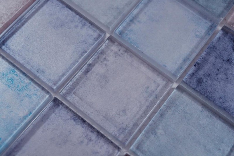 Glass mosaic mosaic tiles pastel blue violet cream iridescent wall tile backsplash kitchen bathroom