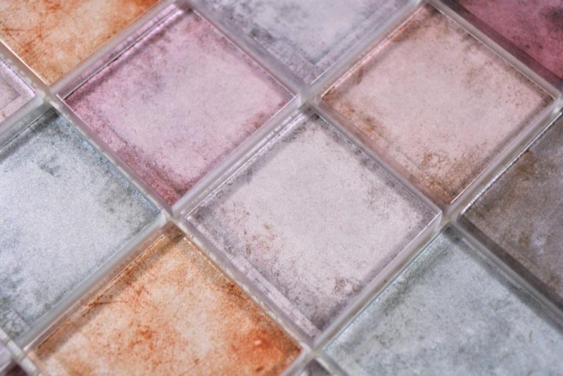 Glass mosaic mosaic tiles rose brown purple wall tile backsplash kitchen bathroom - MOS88-0412