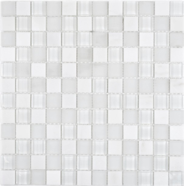 Natural stone rustic glass mosaic mosaic tile super white wall cladding tile backsplash kitchen bathroom tile WC splashback - MOS72-0001