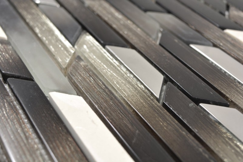 Glass mosaic rods marble mosaic beige brown mosaic tiles wall tile backsplash kitchen bathroom MOS86-1112
