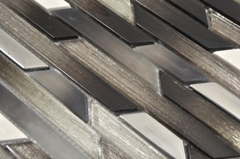 Glass mosaic rods marble mosaic beige brown mosaic tiles wall tile backsplash kitchen bathroom MOS86-1112