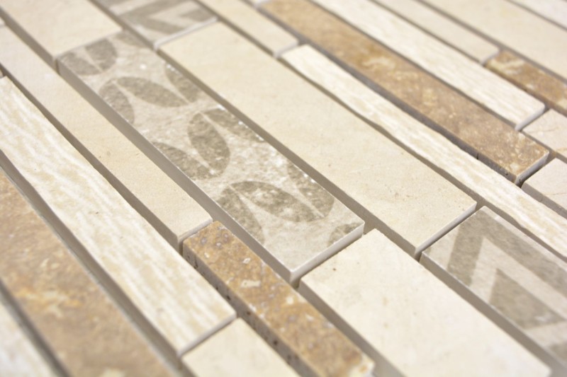 Marble mosaic tile ceramic mosaic beige cream wall tile backsplash bathroom - MOS180-B0327B