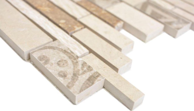 Marble mosaic tile ceramic mosaic beige cream wall tile backsplash bathroom - MOS180-B0327B
