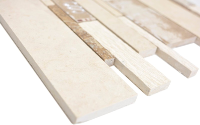 Marble mosaic tile ceramic mosaic beige brown wall tile backsplash bathroom - MOS180-B03STB