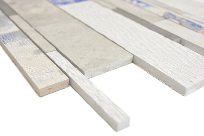 Marble mosaic tile ceramic mosaic tile rods gray cream kitchen wall tile backsplash shower wall floor - MOS180-D09STG