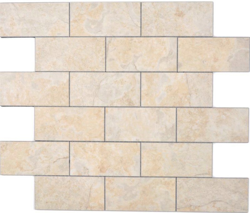 self-adhesive vinyl mosaic stone look beige subway mosaic tile wall tile backsplash kitchen bathroom MOS200-4LB