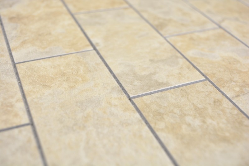 self-adhesive vinyl mosaic stone look beige subway mosaic tile wall tile backsplash kitchen bathroom MOS200-4LB