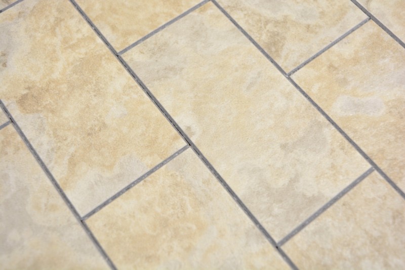 self-adhesive vinyl mosaic stone look beige subway mosaic tile wall tile backsplash kitchen bathroom MOS200-4LB