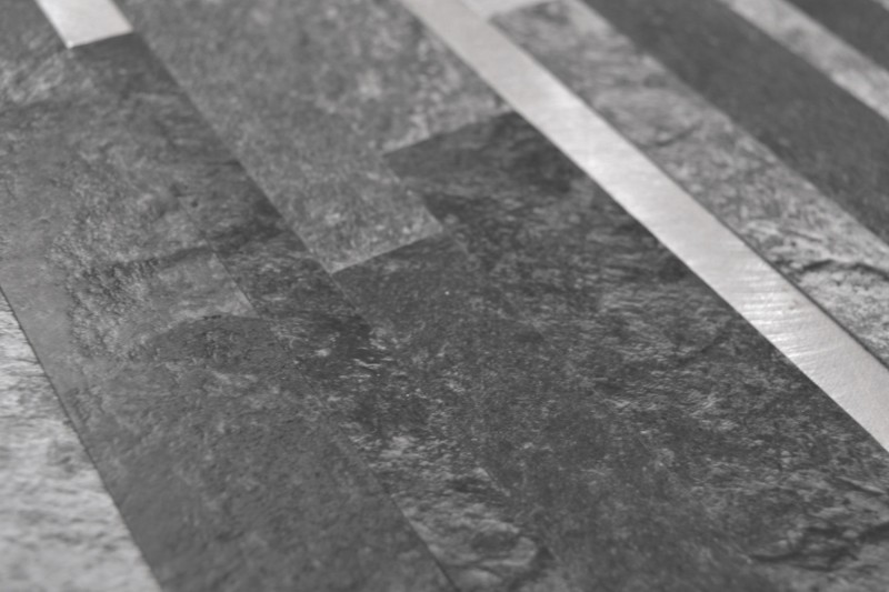 self-adhesive vinyl mosaic sticks stone look quartz anthracite silver tile backsplash kitchen wall MOS200-32BS