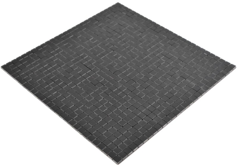 self-adhesive metal look aluminum black matt/glossy brushed tile backsplash kitchen wall MOS200-L1B