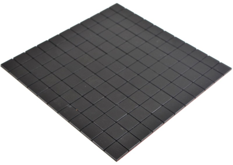 self-adhesive mosaic tile metal aluminum black anthracite matt brushed tile backsplash kitchen backsplash MOS200-L3B