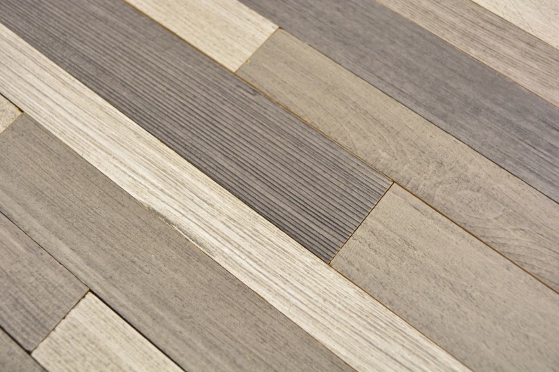 self-adhesive real wood panels composite gray beige HSC wooden wall tile backsplash kitchen splashback MOS170-PW3