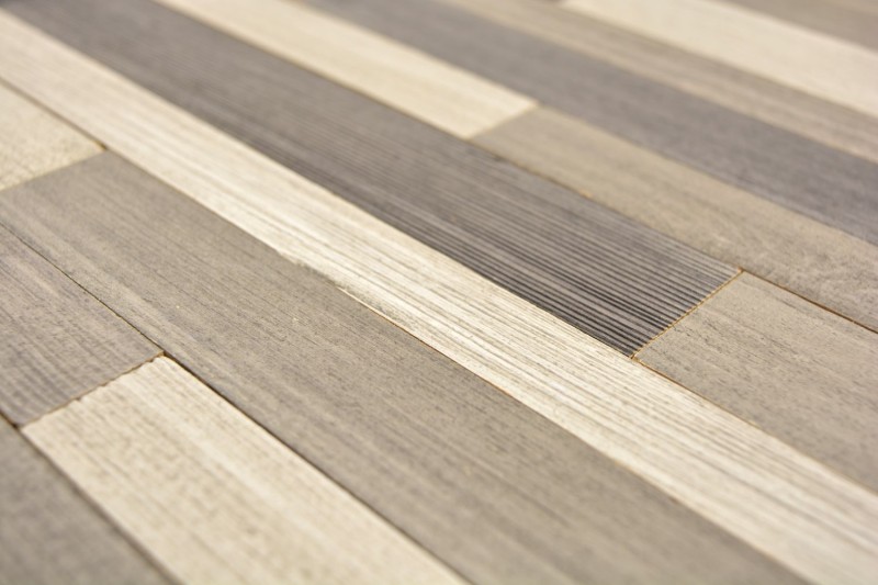 self-adhesive real wood panels composite gray beige HSC wooden wall tile backsplash kitchen splashback MOS170-PW3