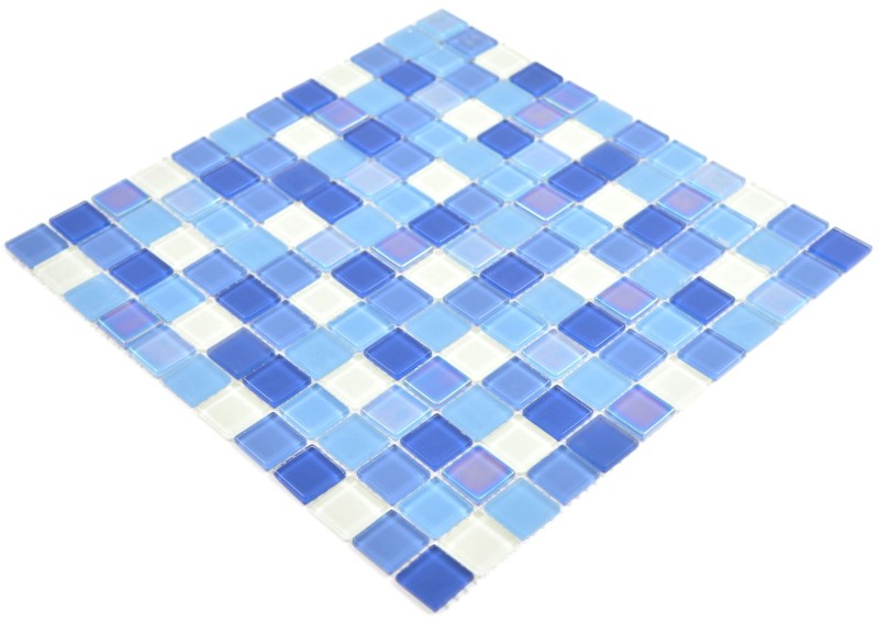 Mosaic tiles glass mosaic fluorescent blue white mosaic tile wall tile backsplash kitchen shower bathroom
