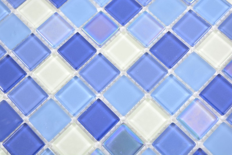Mosaic tiles glass mosaic fluorescent blue white mosaic tile wall tile backsplash kitchen shower bathroom