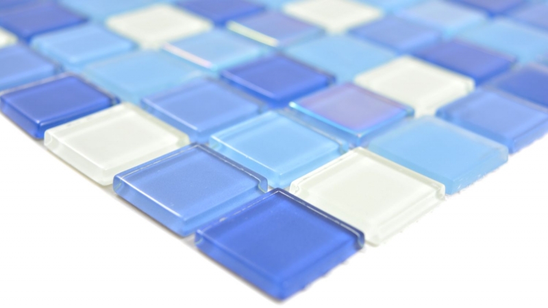 Mosaic tiles glass mosaic fluorescent blue white mosaic tile wall tile backsplash kitchen shower bathroom