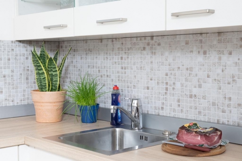 Hand pattern mosaic tile retro vintage ceramic mosaic gray khaki tile backsplash MOS18D-1402_m