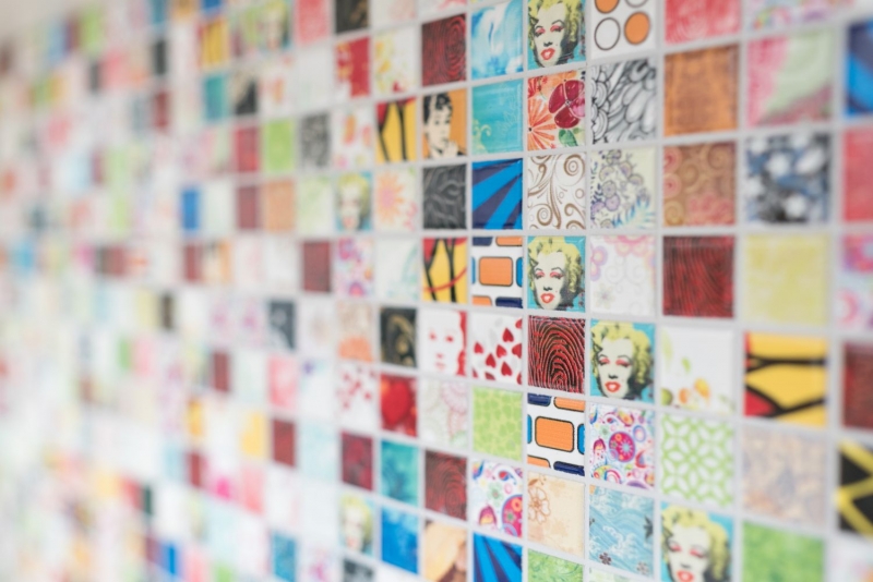 Hand-patterned colorful mosaic tile Retro Vintage POP UP Marilyn Monroe ceramic MOS18D-1605_m