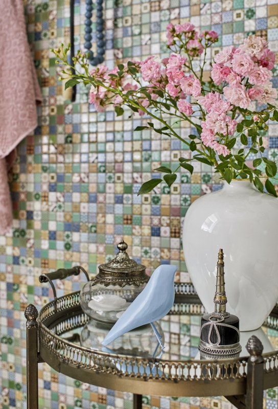 Hand-patterned colorful mosaic tile Spanish look retro vintage ceramic mosaic MOS18D-1616_m