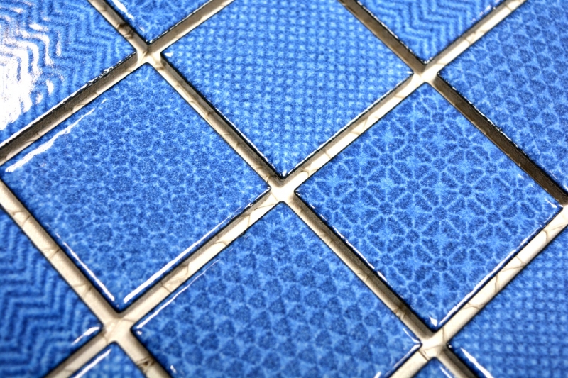 Hand-painted mosaic tile AQUA BLUE BATH pool tile mirror shower bathroom tile MOS16-0404_m