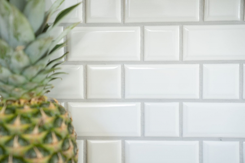 Hand sample Metro Subway mosaic tile ceramic white backsplash kitchen wall MOS26WM-0101_m