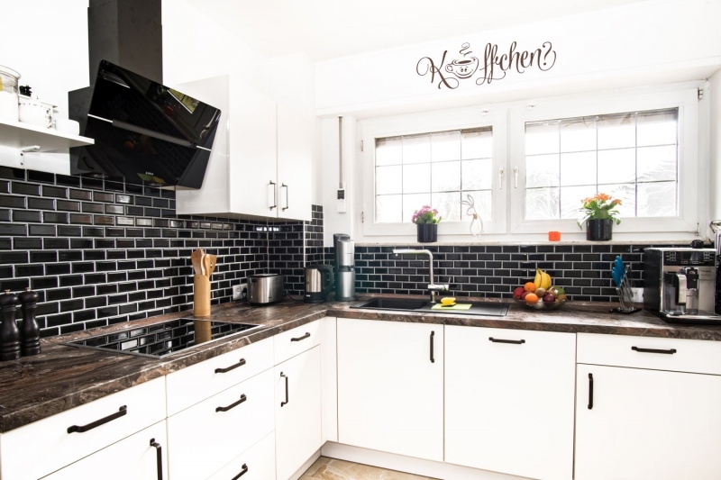 Hand sample Metro Subway mosaic tile ceramic tile backsplash kitchen black MOS26M-0303_m