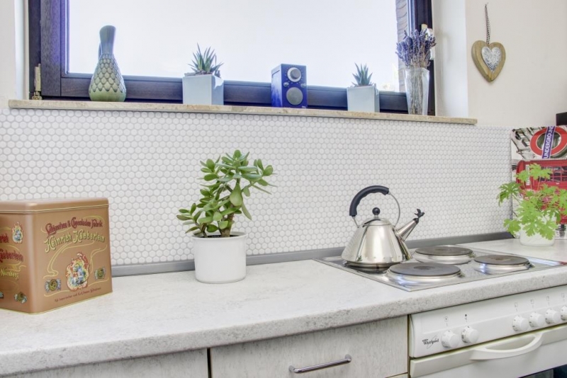 Hand pattern button mosaic LOOP round mosaic white matt wall kitchen shower BATH MOS10-0111_m