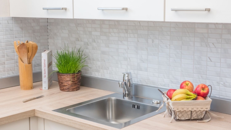 Hand-patterned mosaic tile Ceramic stone effect white tile backsplash kitchen MOS24-STSO01_m