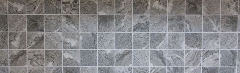 Hand pattern mosaic tile ceramic stone look structure gray tile backsplash kitchen MOS22-HWA9GY_m