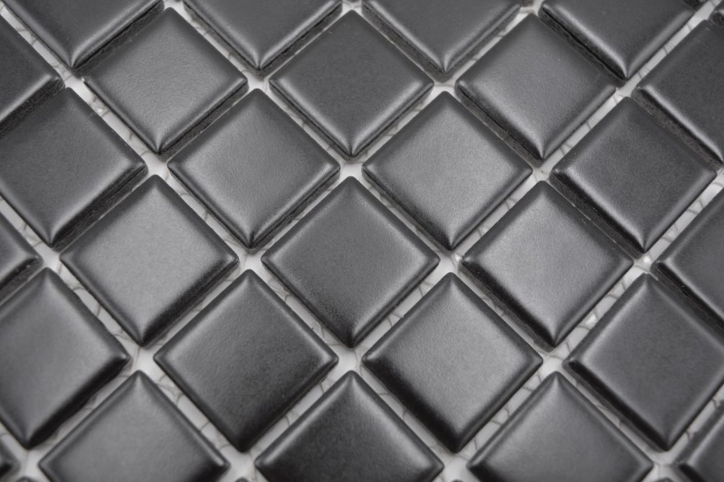 Hand sample mosaic tile ceramic BLACK MATT tile backsplash wall tiles kitchen MOS18-0311_m