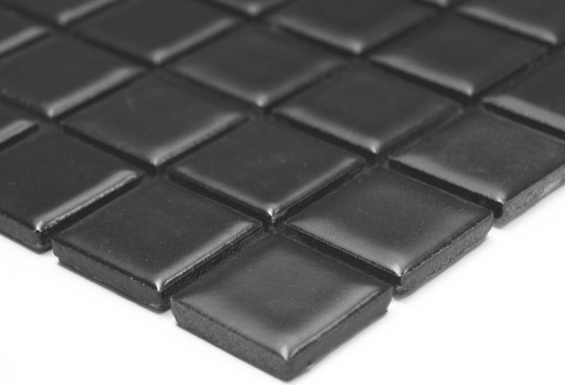 Hand sample mosaic tile ceramic BLACK MATT tile backsplash wall tiles kitchen MOS18-0311_m