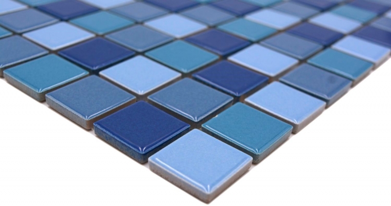 Hand-painted mosaic tile Ceramic mosaic blue green turquoise glossy Tile backsplash MOS18-0408_m