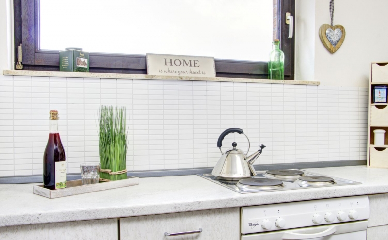Hand pattern mosaic tile ceramic rods white glossy tile backsplash kitchen MOS24-0102_m
